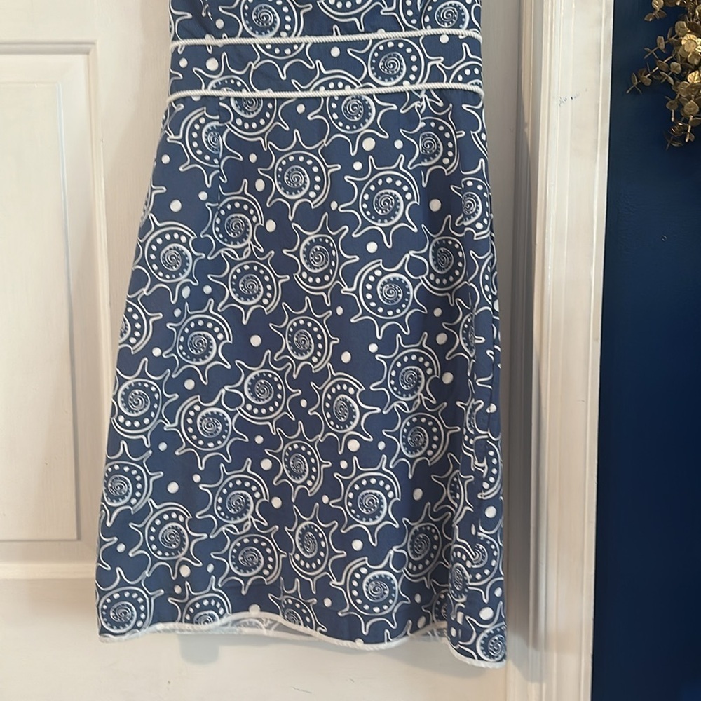 Women’s Vineyard Vines Strapless Navy & White Carolyn Nautical Starfish Dress - Picture 3 of 6